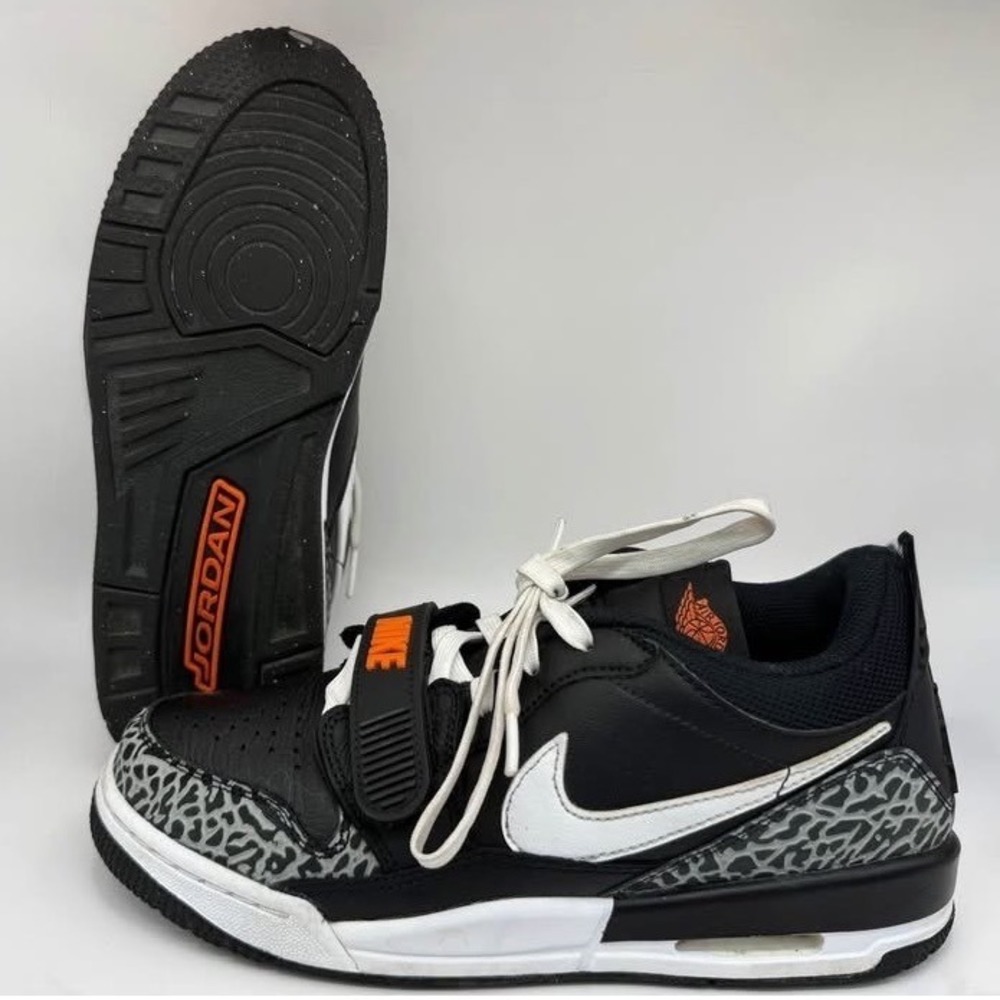 Nike Air Jordan Legacy‎ 312 Low Black Cement Elephant Print CD9054-018 Size 6.5Y